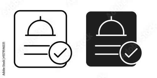 Reservation icon Logo Design Vector Template Illustration