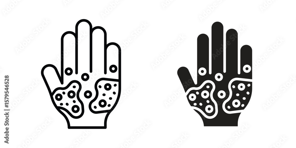 Fototapeta premium Rash hand icon Logo Design Vector Template Illustration
