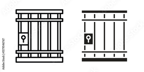 Prison icon Logo Design Vector Template Illustration