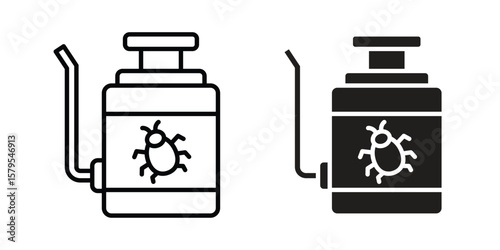 Pesticide icon Logo Design Vector Template Illustration