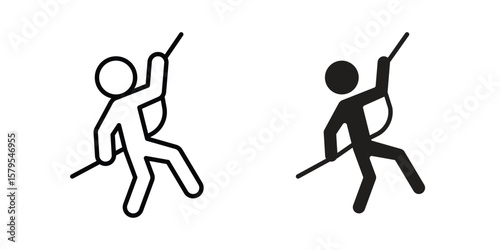 People Climbing icon Logo Design Vector Template Illustration