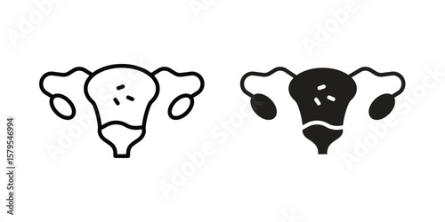 Pelvic inflammatory disease icon Logo Design Vector Template Illustration