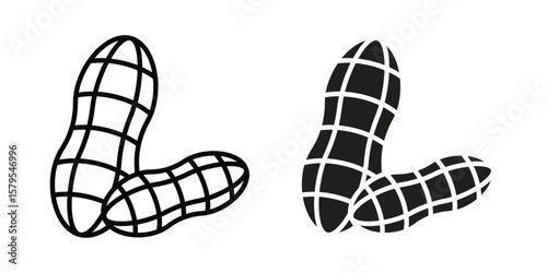 Peanut icon Logo Design Vector Template Illustration