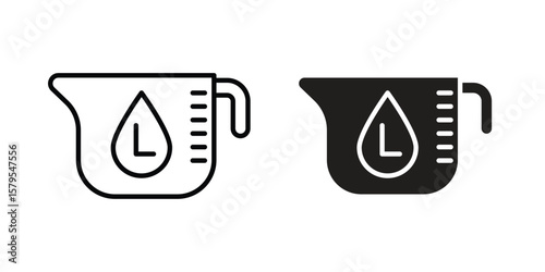Liter icon Logo Design Vector Template Illustration