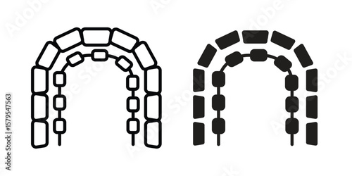 Lingual braces icon Logo Design Vector Template Illustration