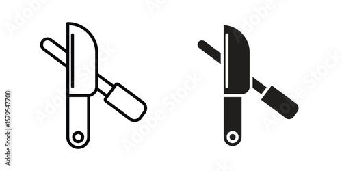 Knife sharpener icon Logo Design Vector Template Illustration
