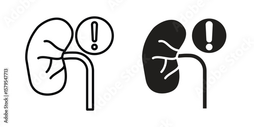 Kidney disease icon Logo Design Vector Template Illustration