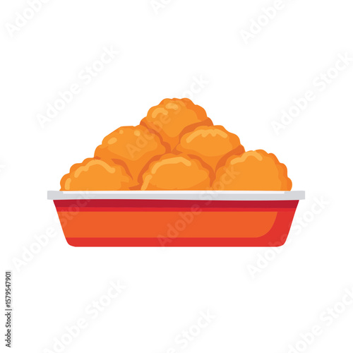 Chicken Nuggets Isolated on a Transparent Background 