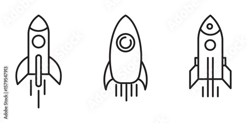 Rocket icon. Rocket launched icon vector.