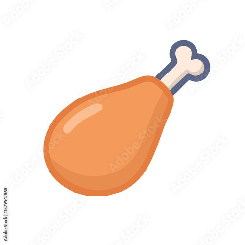 Chicken Drumstick Isolated on a Transparent Background 