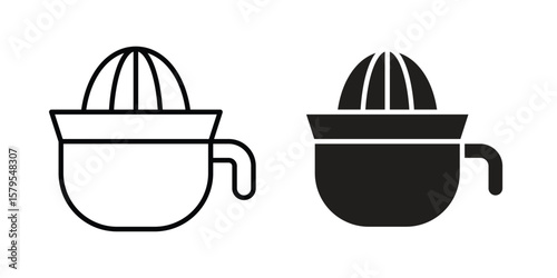 Hand Juicer icon Logo Design Vector Template Illustration