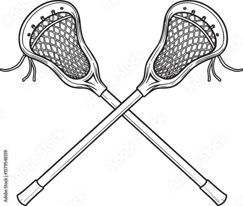 Lacrosse Player Sport Art Silhouettes white color background