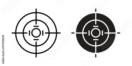 Gun target icon Logo Design Vector Template Illustration