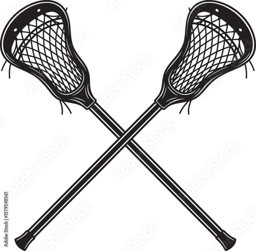 Lacrosse Player Sport Art Silhouettes white color background