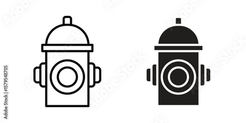 Fire hydrant icon Logo Design Vector Template Illustration