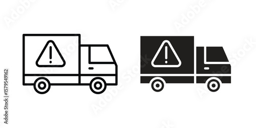 Delivery delay icon Logo Design Vector Template Illustration