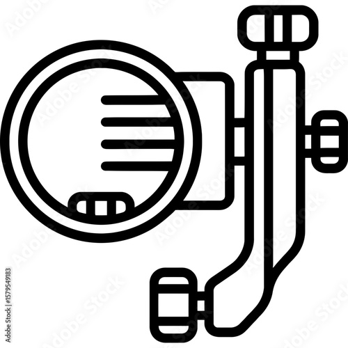 Bow sight outline icon vector