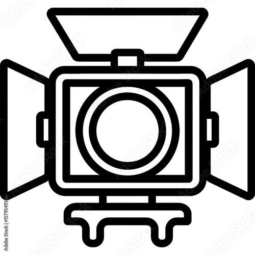 Matte box outline icon vector