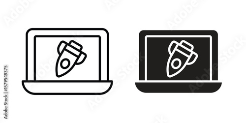 DOS icon Logo Design Vector Template Illustration