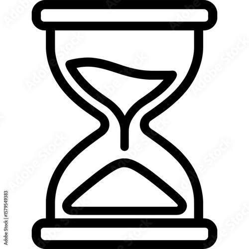 Sand timer outline icon vector