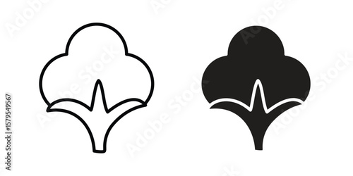 Cotton icon Logo Design Vector Template Illustration