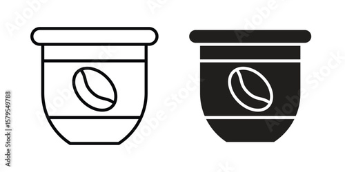 Coffee capsule icon Logo Design Vector Template Illustration