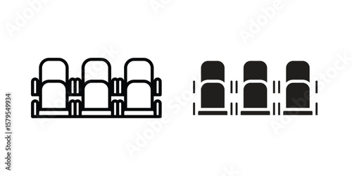 Cinema seat icon Logo Design Vector Template Illustration