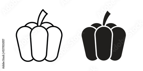 Capsicum icon Logo Design Vector Template Illustration