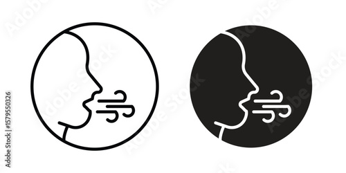 Breath icon Logo Design Vector Template Illustration