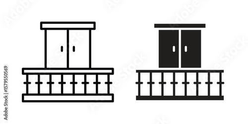 Balcony icon Logo Design Vector Template Illustration