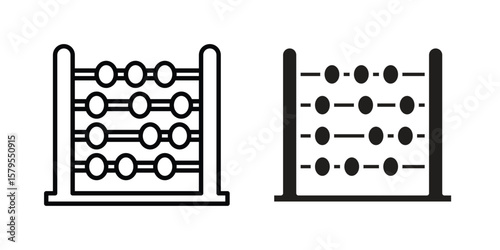 Abacus icon Logo Design Vector Template Illustration
