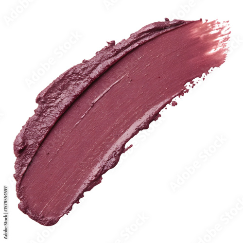 Creamy Mauve Lipstick Smear Isolated on Black Background