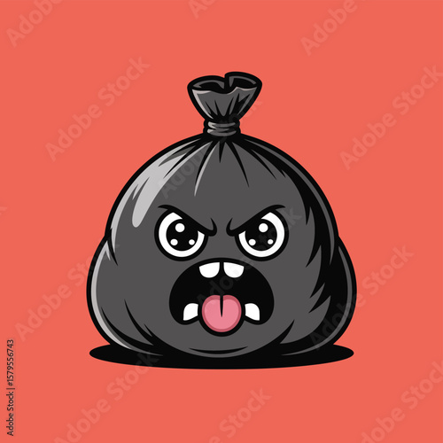 Angry Trash Bag Emoji