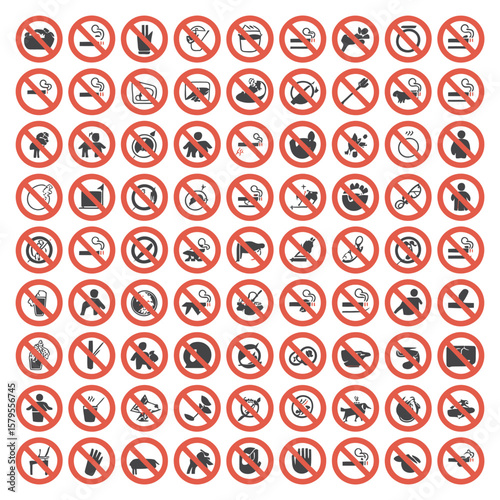 Collection of Prohibited Signs and Symbols