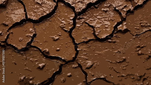 Cracked soil texture