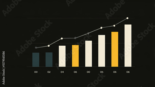 Compound Interest Graph Visual Representation Financial Growth Chart Simple Minimalist Design Showing Investment Returns Over Time Investment Planning and Wealth Accumulation
