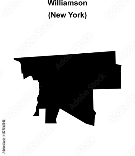 Williamson (New York) blank outline map