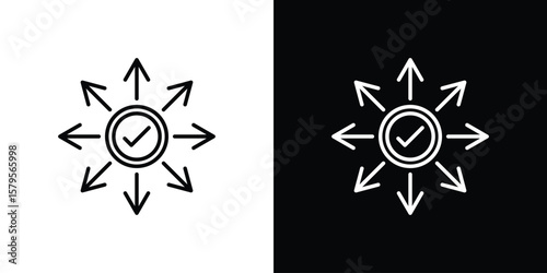 Quadro em tela Versatile icon outline. EPS 10 editable vector