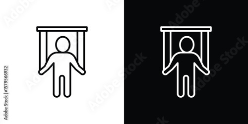 Puppet icon outline. EPS 10 editable vector