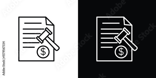 Penalty icon outline. EPS 10 editable vector
