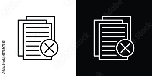 Paperless icon outline. EPS 10 editable vector