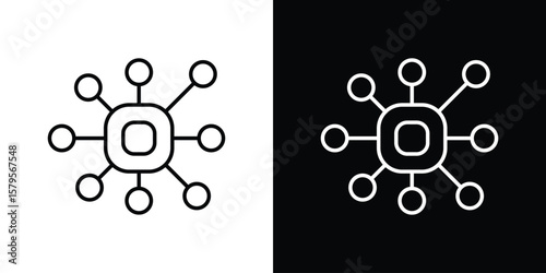 Multi channel icon outline. EPS 10 editable vector