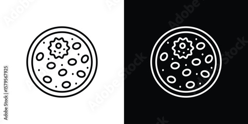 Leukemia icon outline. EPS 10 editable vector