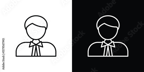 Lawyer icon outline. EPS 10 editable vector