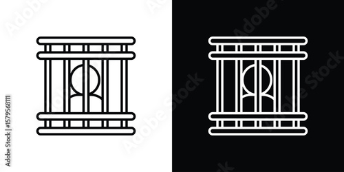 Jail icon outline. EPS 10 editable vector
