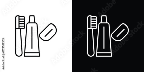 hygiene kit icon outline. EPS 10 editable vector