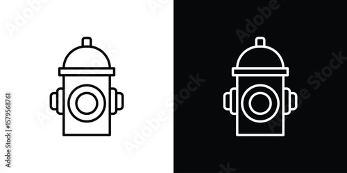 Fire hydrant icon outline. EPS 10 editable vector
