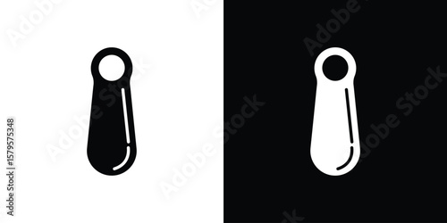 Shoehorn icon symbol in black and white color. Silhouette Styles.
