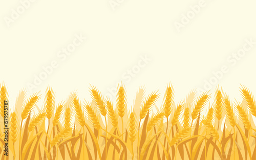 Golden Wheat Harvest Border Design