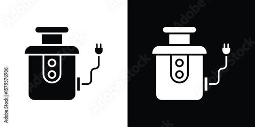 Garbage disposal icon symbol in black and white color. Silhouette Styles.